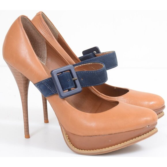 Lilly's Closet Maryjane Two-Tone Pump Stiletto Heels Size 8.5 (EUR 39) - Picture 2 of 6